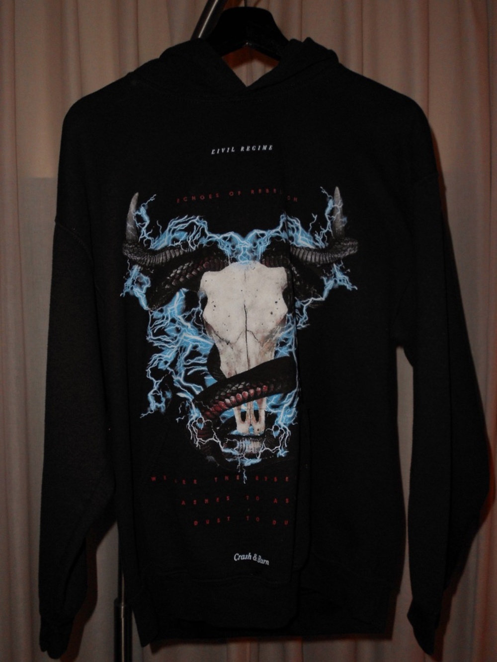 Civil Regime Echoes of Rebellion Skull Hoodie L